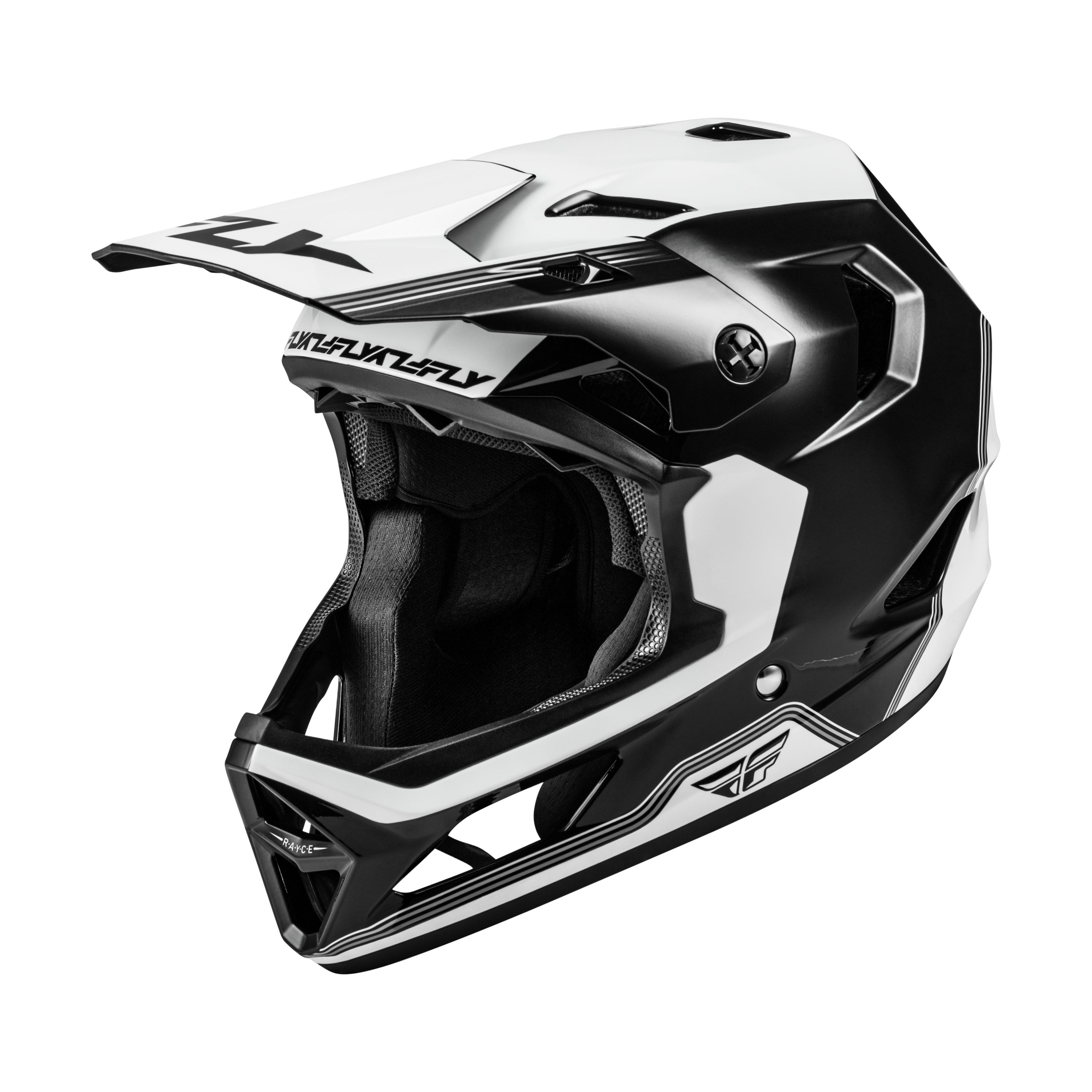 YTH RAYCE REPEAT BICYCLE HLMT BLACK/WHITE YS - 73-3620YS