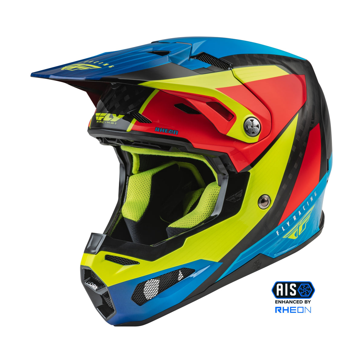 FORMULA CARBON PRIME HELMET HI-VIS/BLUE/RED LG - 73-4433L