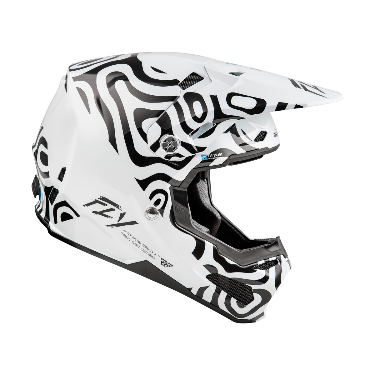 FORMULA S CARBON ABYSS HELMET WHITE/BLACK MD - 73-4469M-3