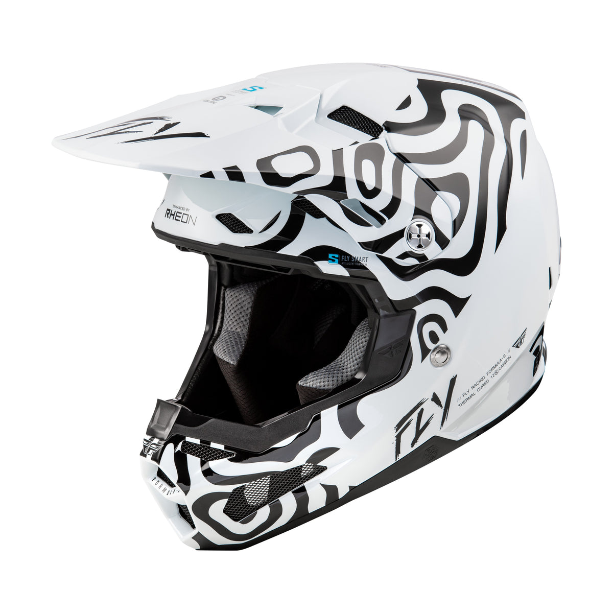 FORMULA S CARBON ABYSS HELMET WHITE/BLACK MD - 73-4469M