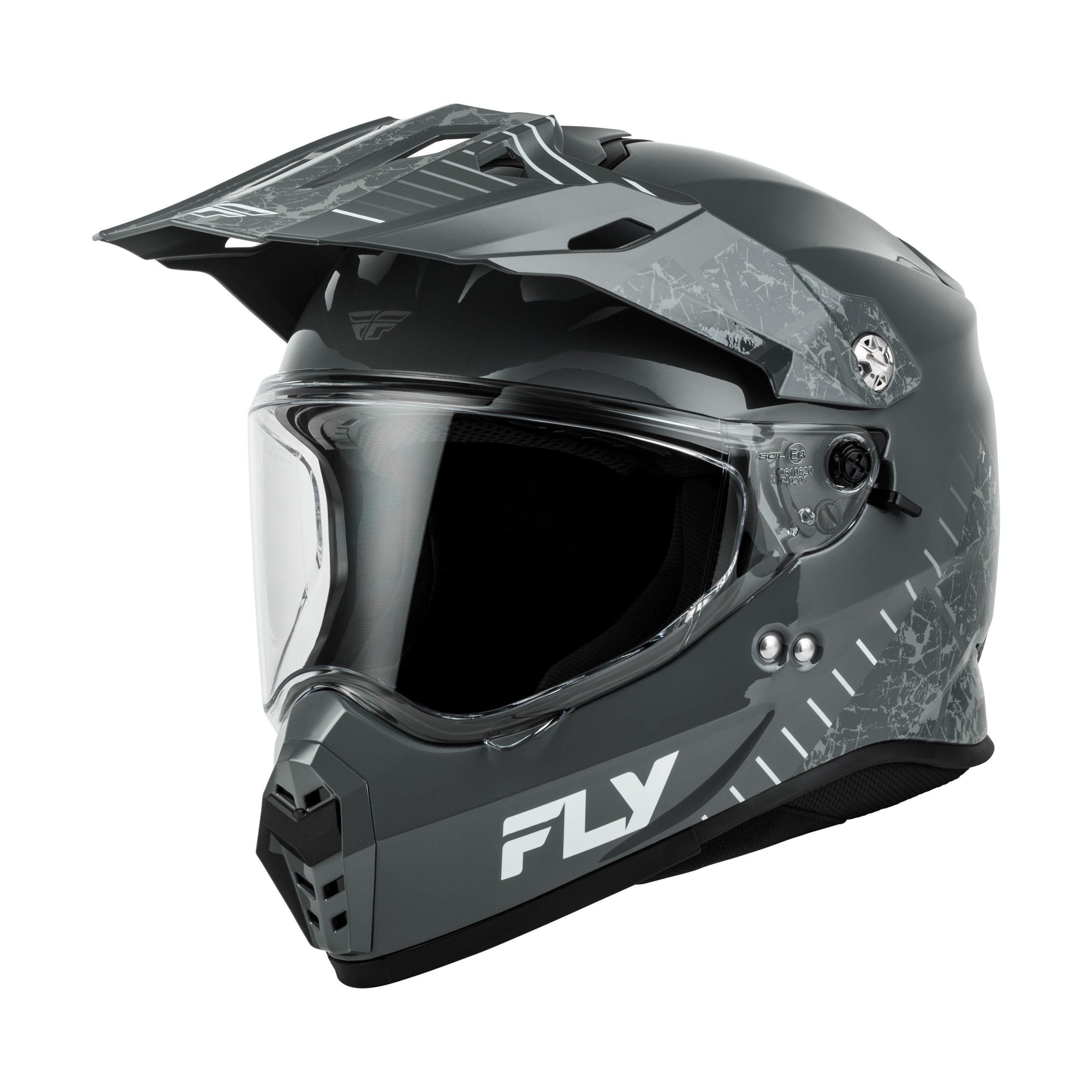 FLY TREKKER GRANITE HELMET GREY/GREY MD - 73-7042M