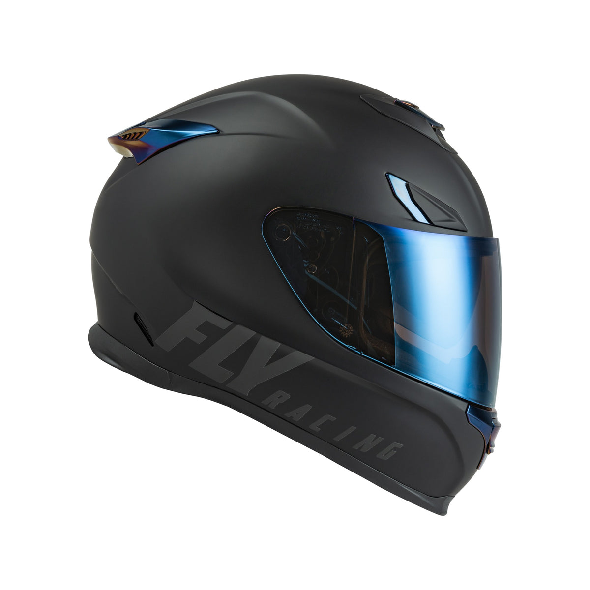 SENTINEL RECON HELMET MATTE BLACK/BLUE CHROME MD - 73-8396M-3