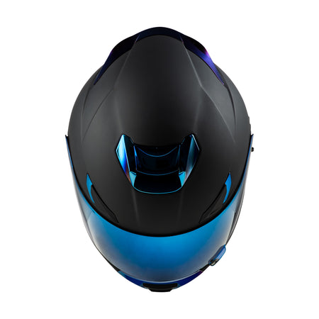 SENTINEL RECON HELMET MATTE BLACK/BLUE CHROME MD - 73-8428M-2