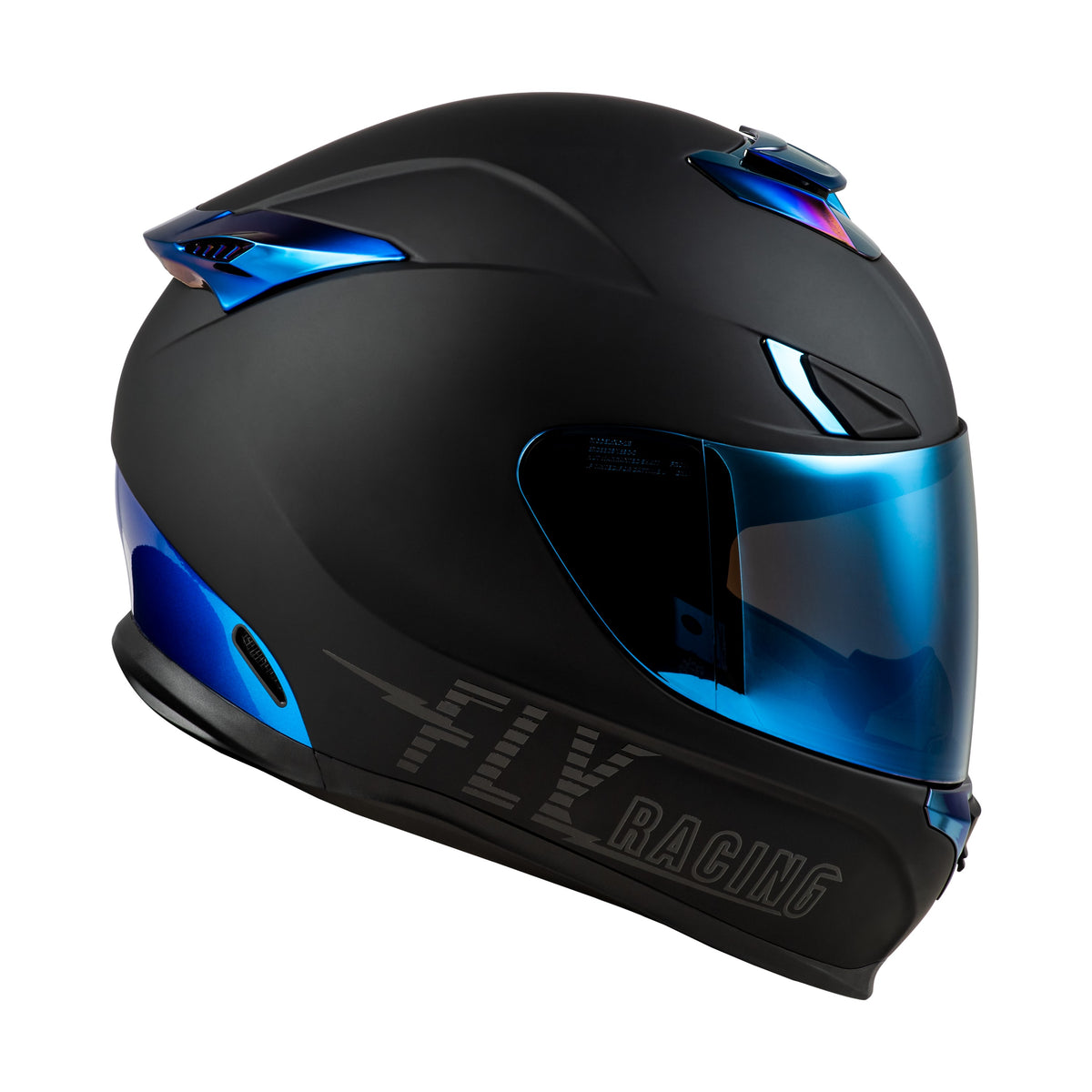 SENTINEL RECON HELMET MATTE BLACK/BLUE CHROME MD - 73-8428M-3