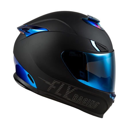 SENTINEL RECON HELMET MATTE BLACK/BLUE CHROME MD - 73-8428M-3