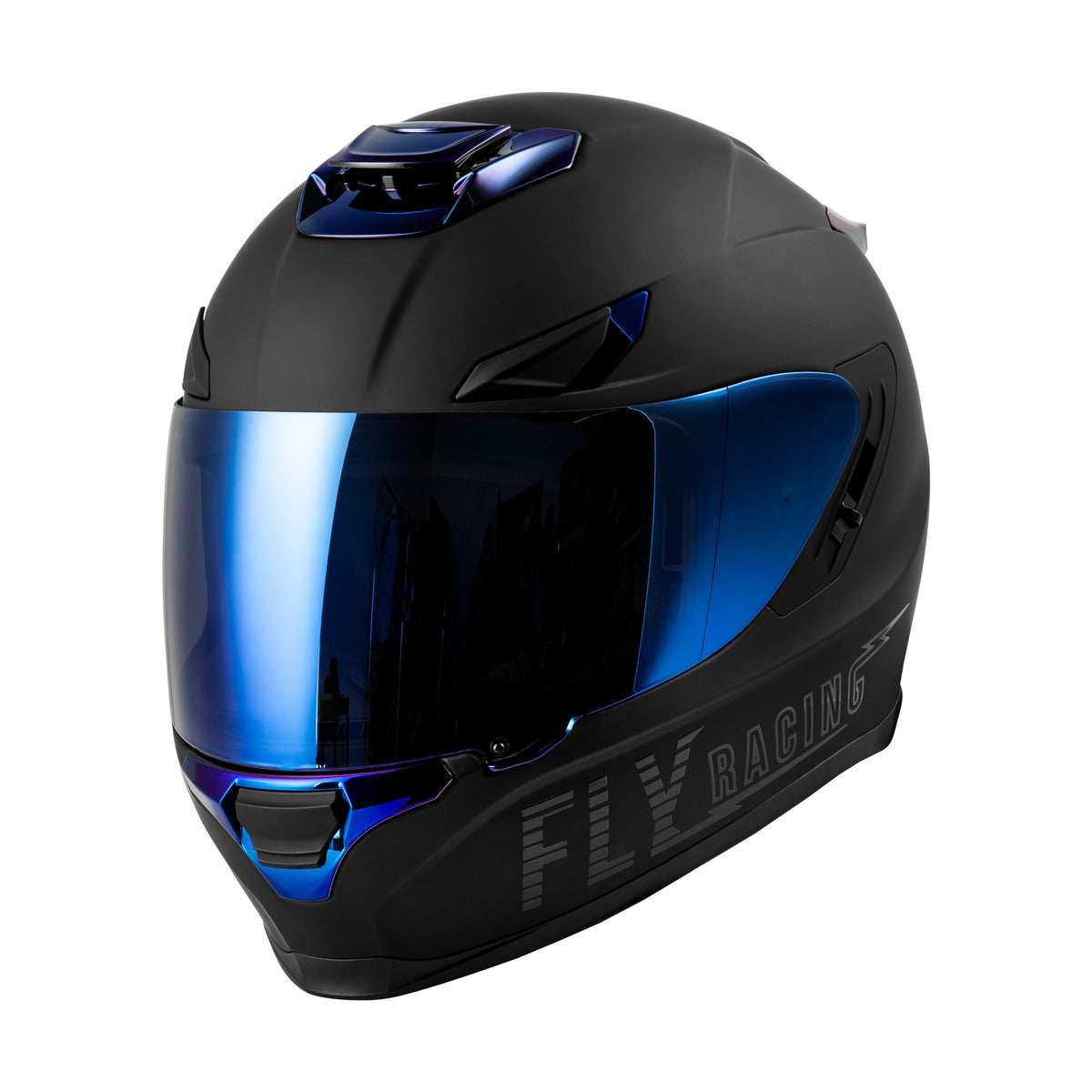 SENTINEL RECON HELMET MATTE BLACK/BLUE CHROME MD - 73-8428M