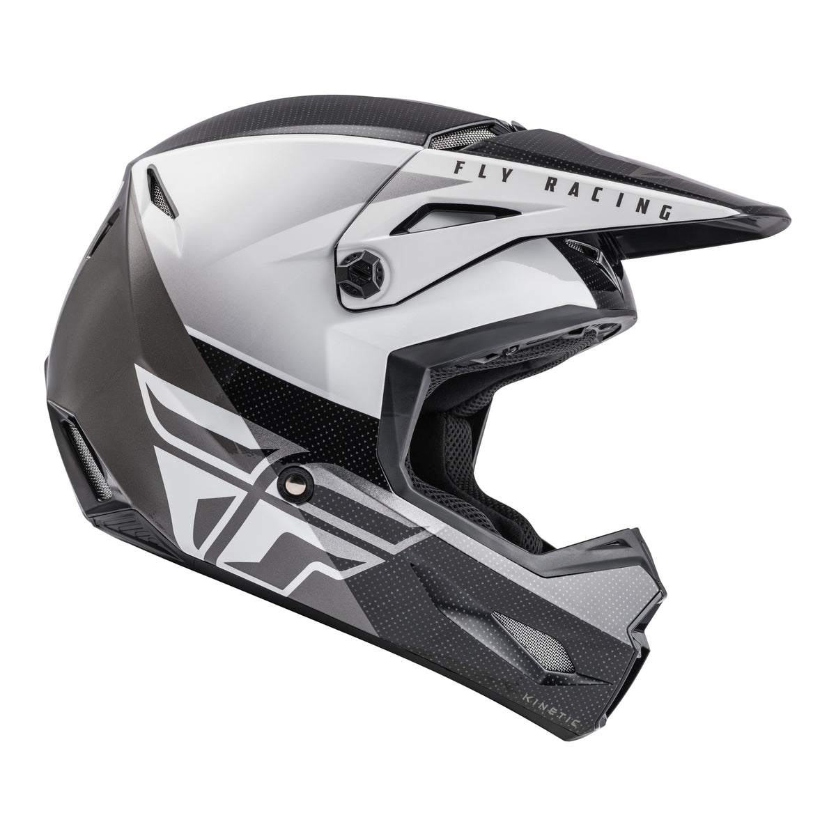 YOUTH KINETIC STRAIGHT EDGE HELMET BLACK/WHITE YS - 73-8630YS-3