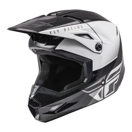 YOUTH KINETIC STRAIGHT EDGE HELMET BLACK/WHITE YS - 73-8630YS