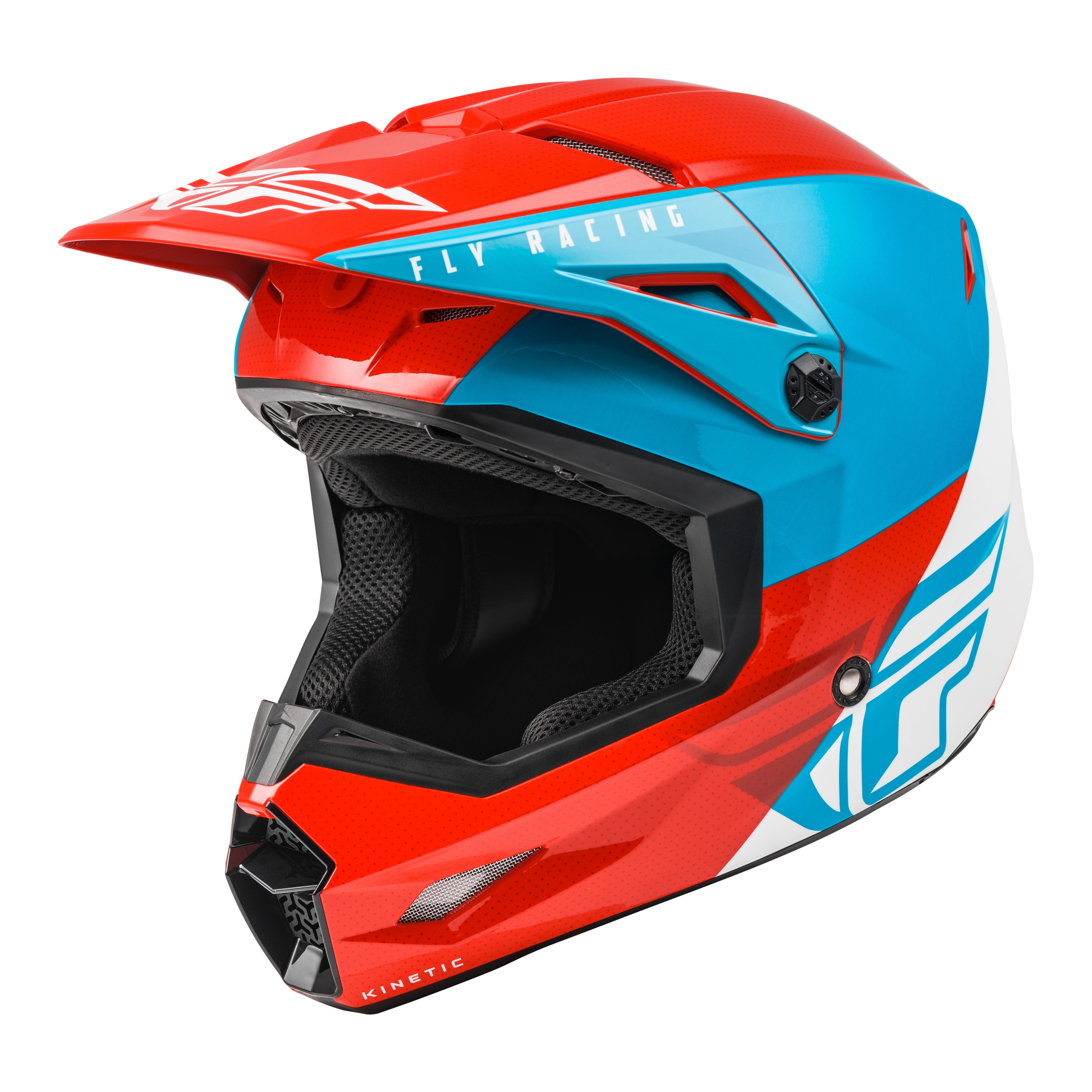 FLY RACING KINETIC STRAIGHT EDGE HELMET RED/WHITE/BLUE SM - 73-8632S ...
