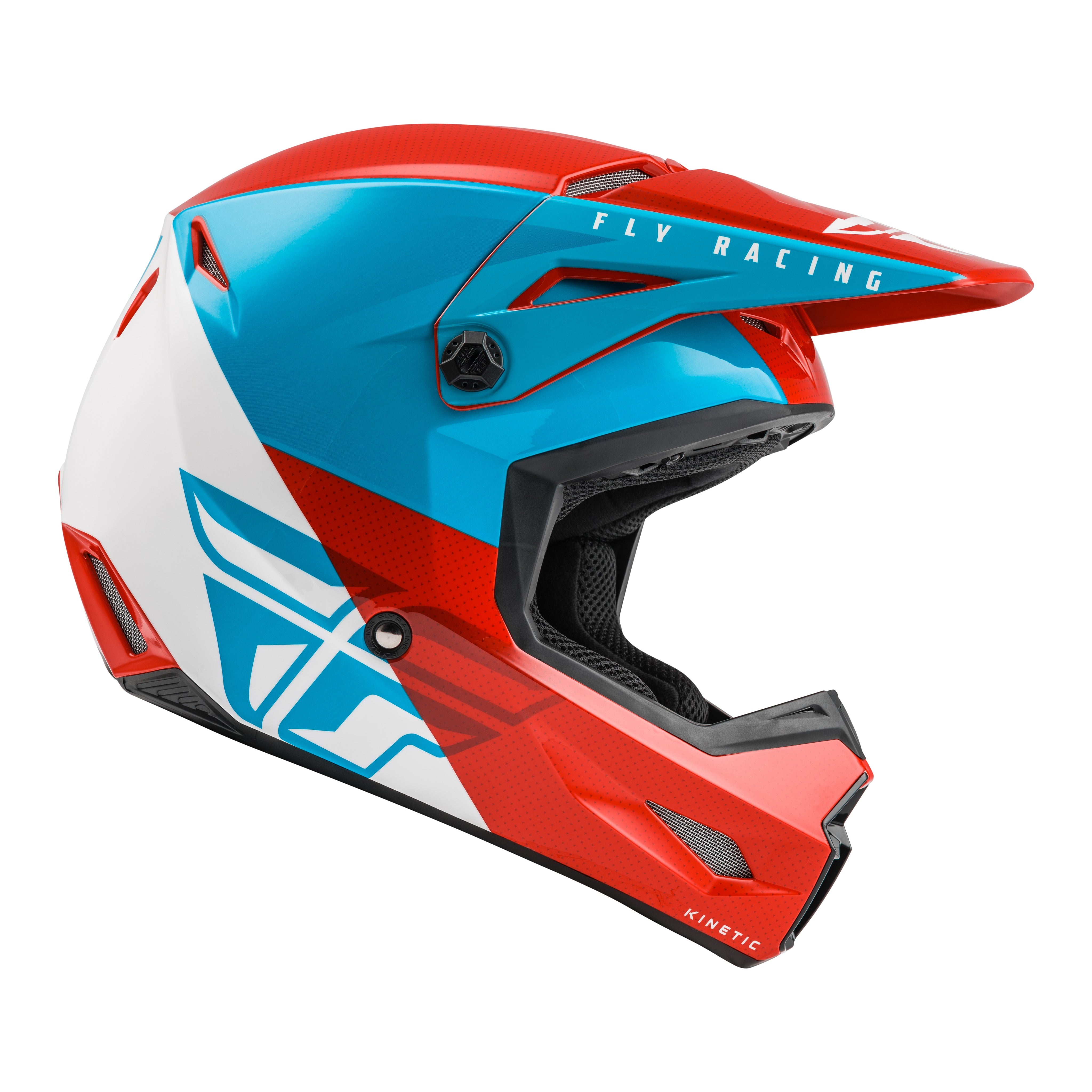 YOUTH KINETIC STRAIGHT EDGE HELMET RED/WHITE/BLUE YS - 73-8632YS-3