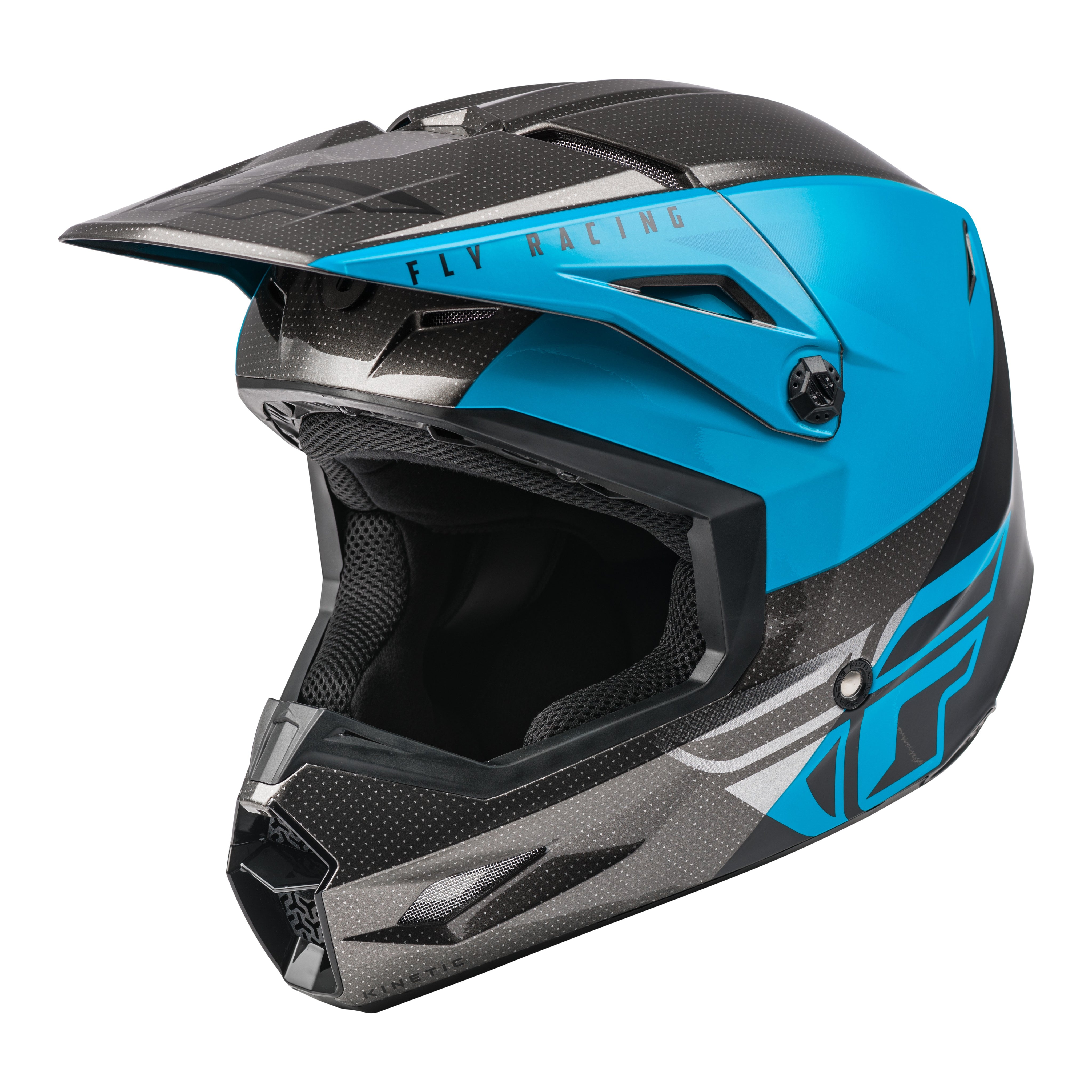 YOUTH KINETIC STRAIGHT EDGE HELMET BLUE/GREY/BLACK YM - 73-8633YM