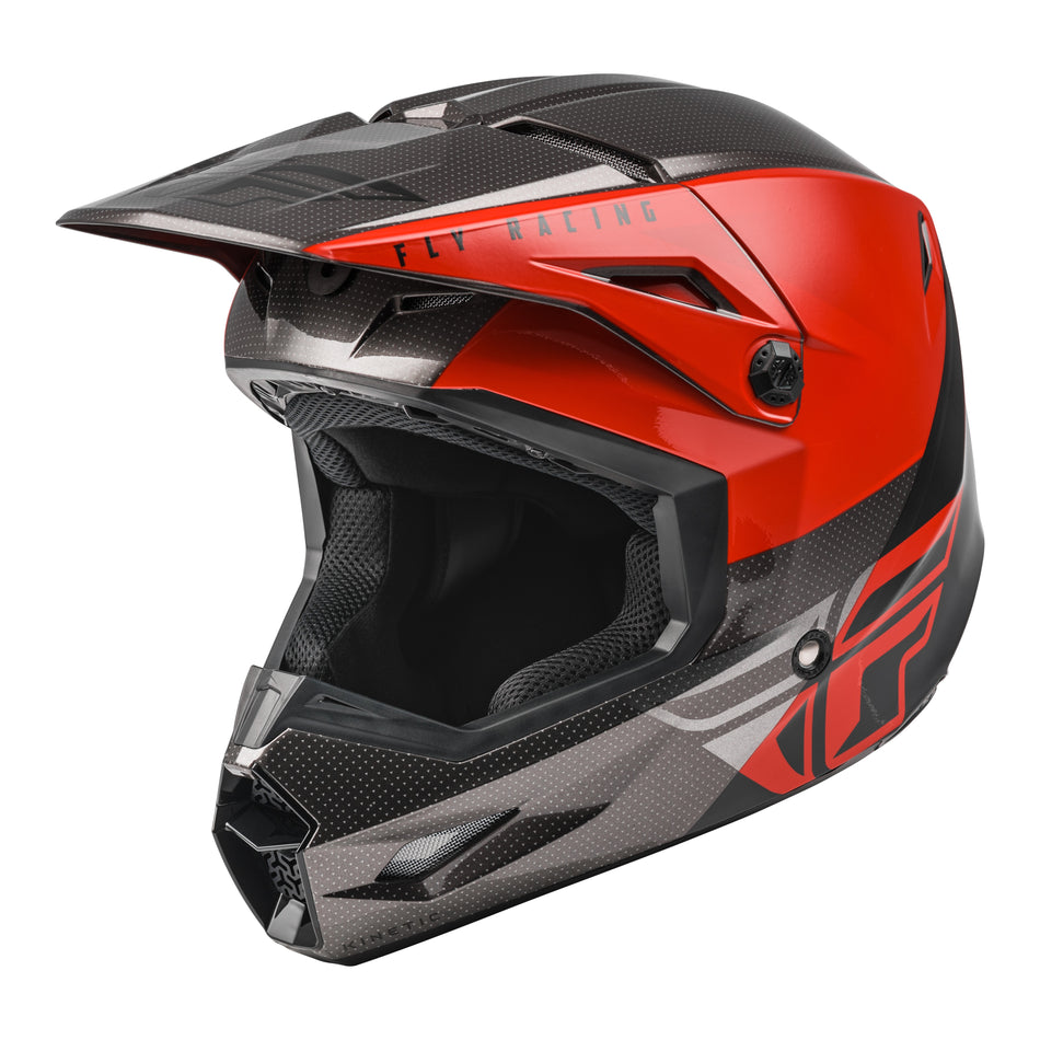 KINETIC STRAIGHT EDGE HELMET RED/BLACK/GREY LG - 73-8635L