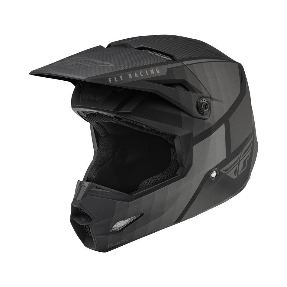 YOUTH KINETIC DRIFT HELMET MATTE BLACK/CHARCOAL YS - 73-8640YS