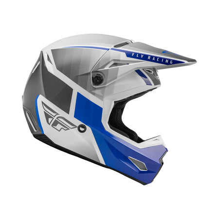 YOUTH KINETIC DRIFT HELMET BLUE/CHARCOAL/WHITE YL - 73-8641YL-3