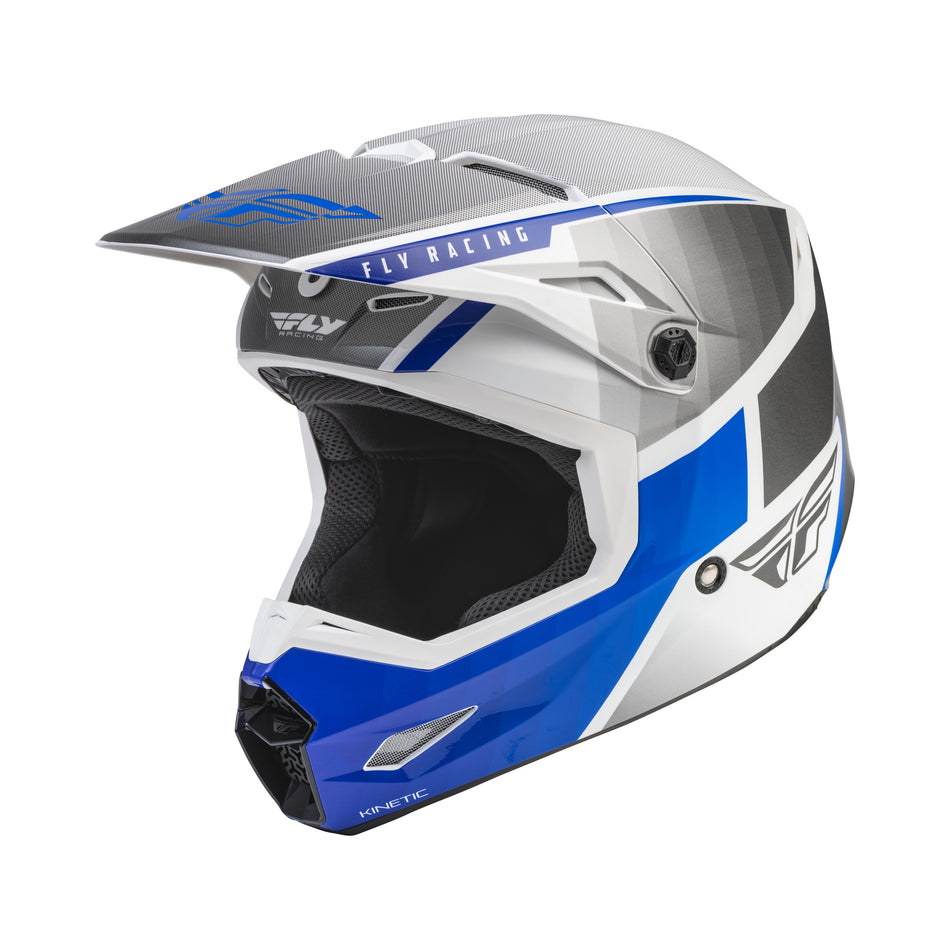 YOUTH KINETIC DRIFT HELMET BLUE/CHARCOAL/WHITE YS - 73-8641YS
