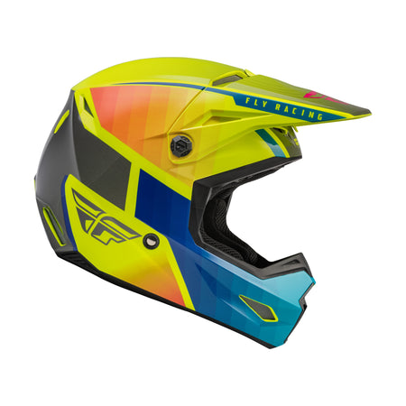 YOUTH KINETIC DRIFT HELMET BLUE/HI-VIS/CHARCOAL YM - 73-8642YM-3
