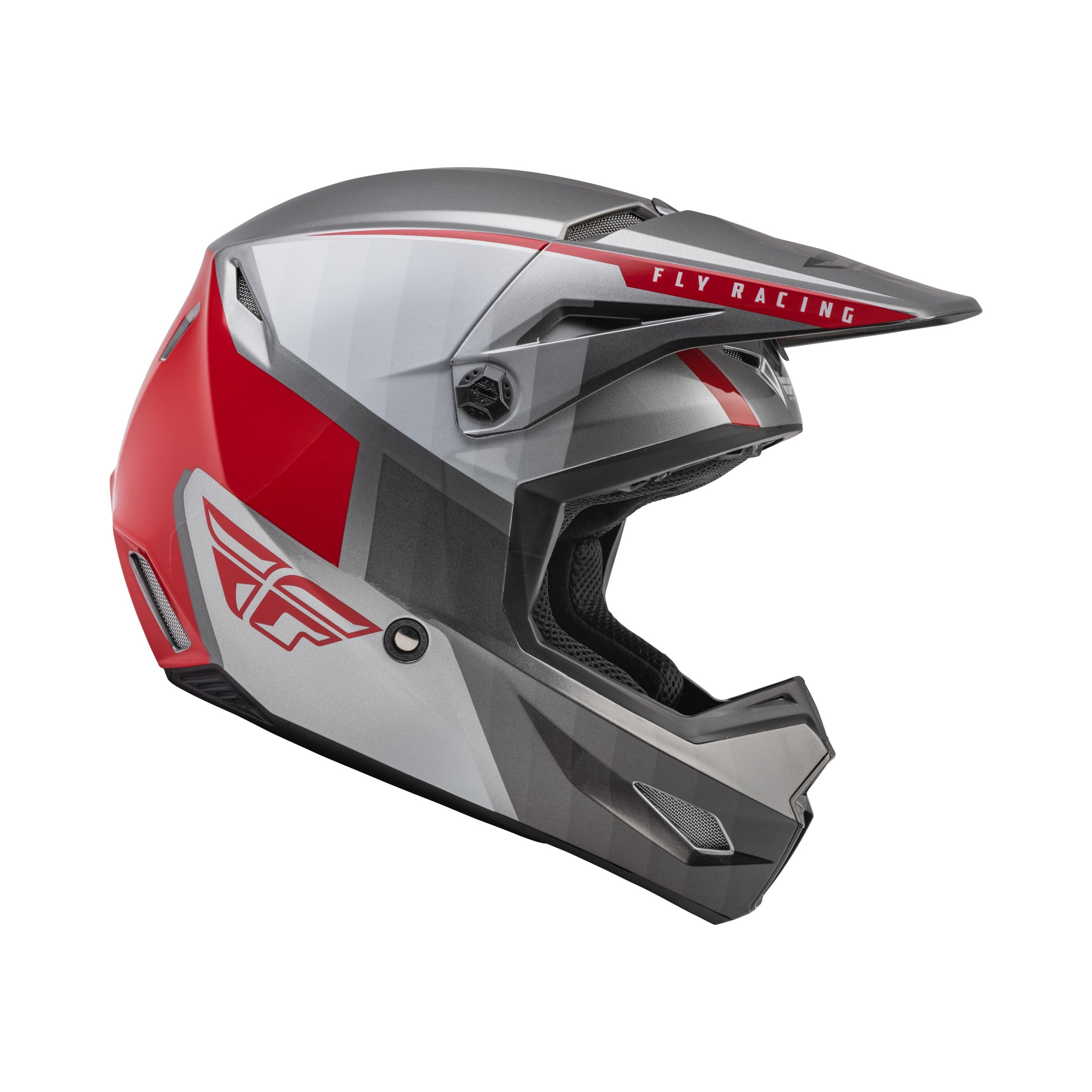 KINETIC DRIFT HELMET CHARCOAL/LIGHT GREY/RED LG - 73-8643L-3