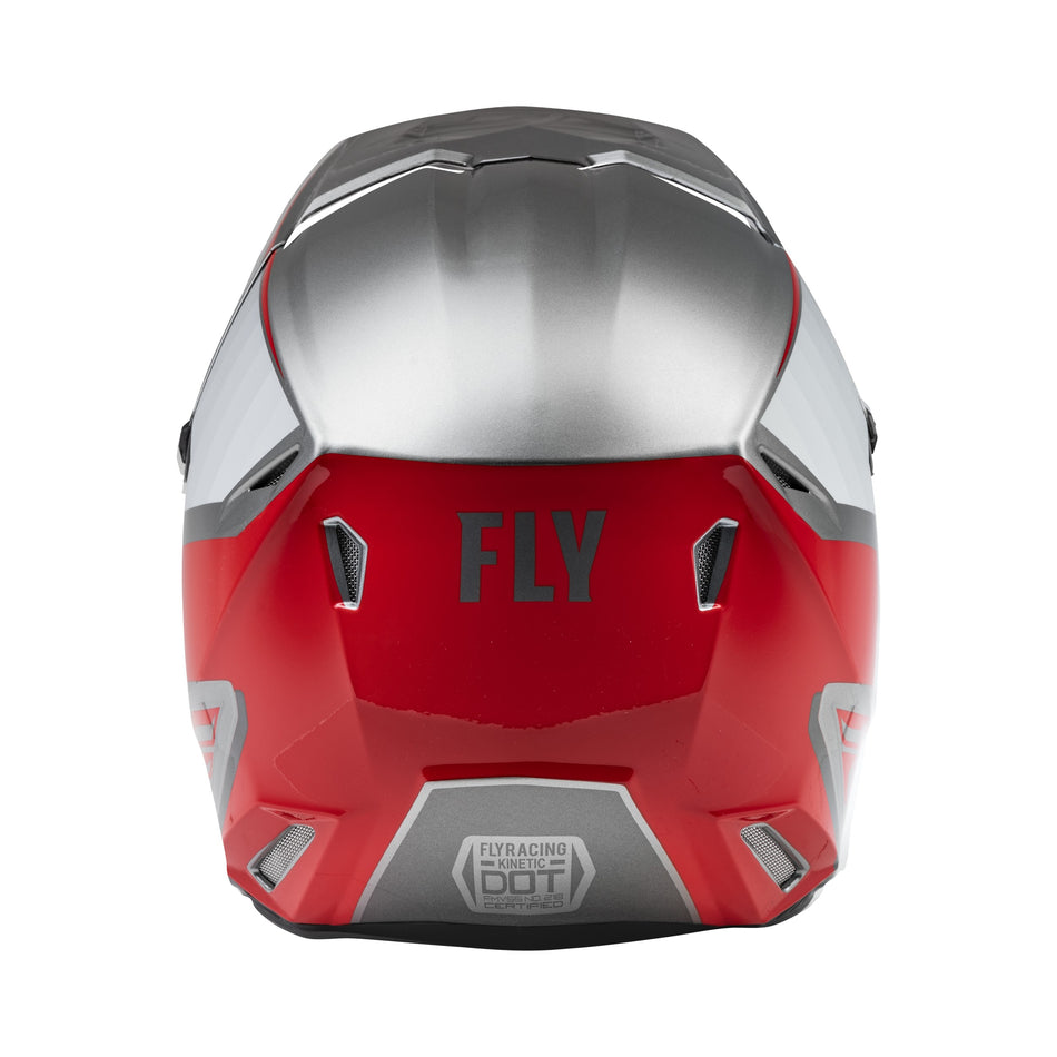 YOUTH KINETIC DRIFT HELMET CHARCOAL/LIGHT GREY/RED YM - 73-8643YM-1