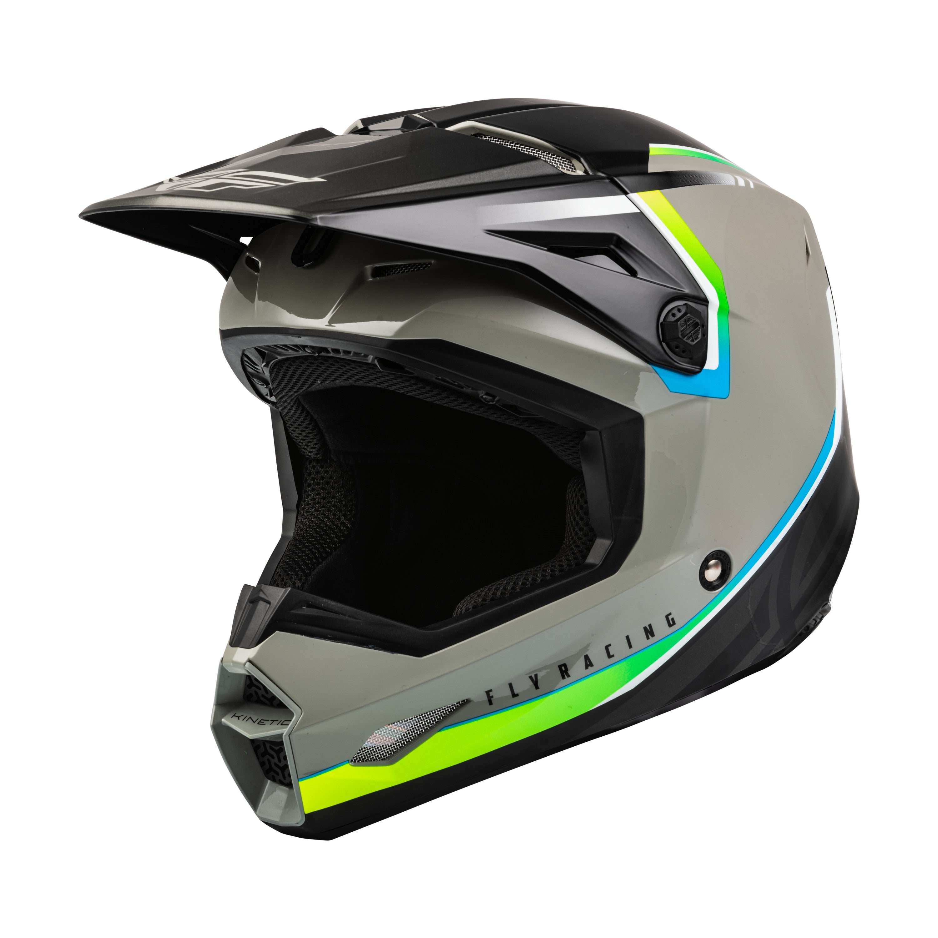 YOUTH KINETIC VISION HELMET GREY/BLACK YM - 73-8650YM