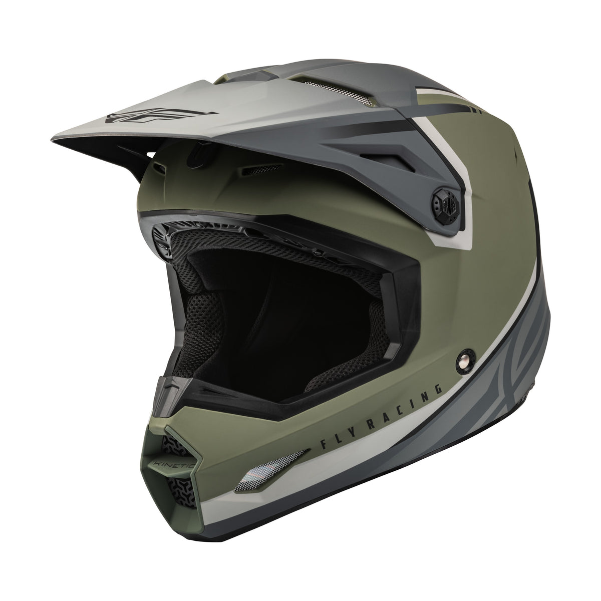 KINETIC VISION HELMET MATTE OLIVE GREEN/GREY MD - 73-8652M