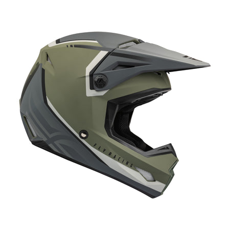 YOUTH KINETIC VISION HELMET MATTE OLIVE GREEN/GREY YL - 73-8652YL-3