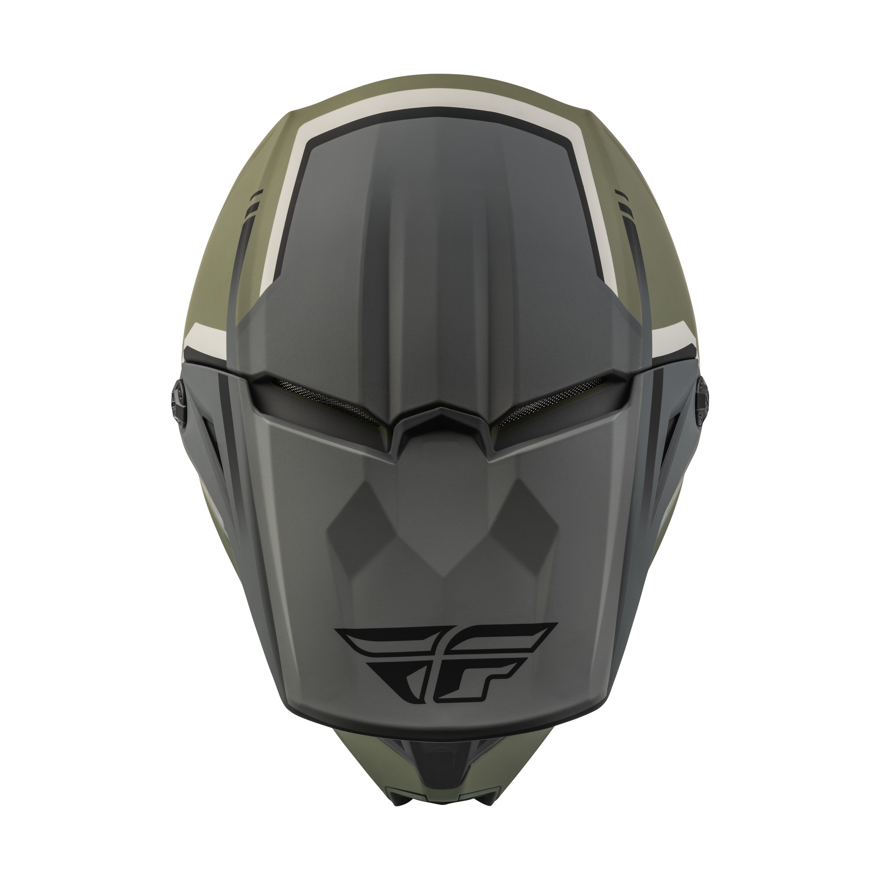 YOUTH KINETIC VISION HELMET MATTE OLIVE GREEN/GREY YM - 73-8652YM-2