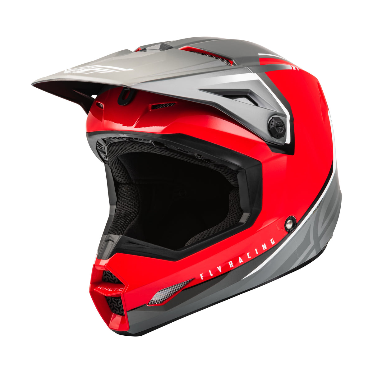 KINETIC VISION HELMET RED/GREY SM - 73-8653S