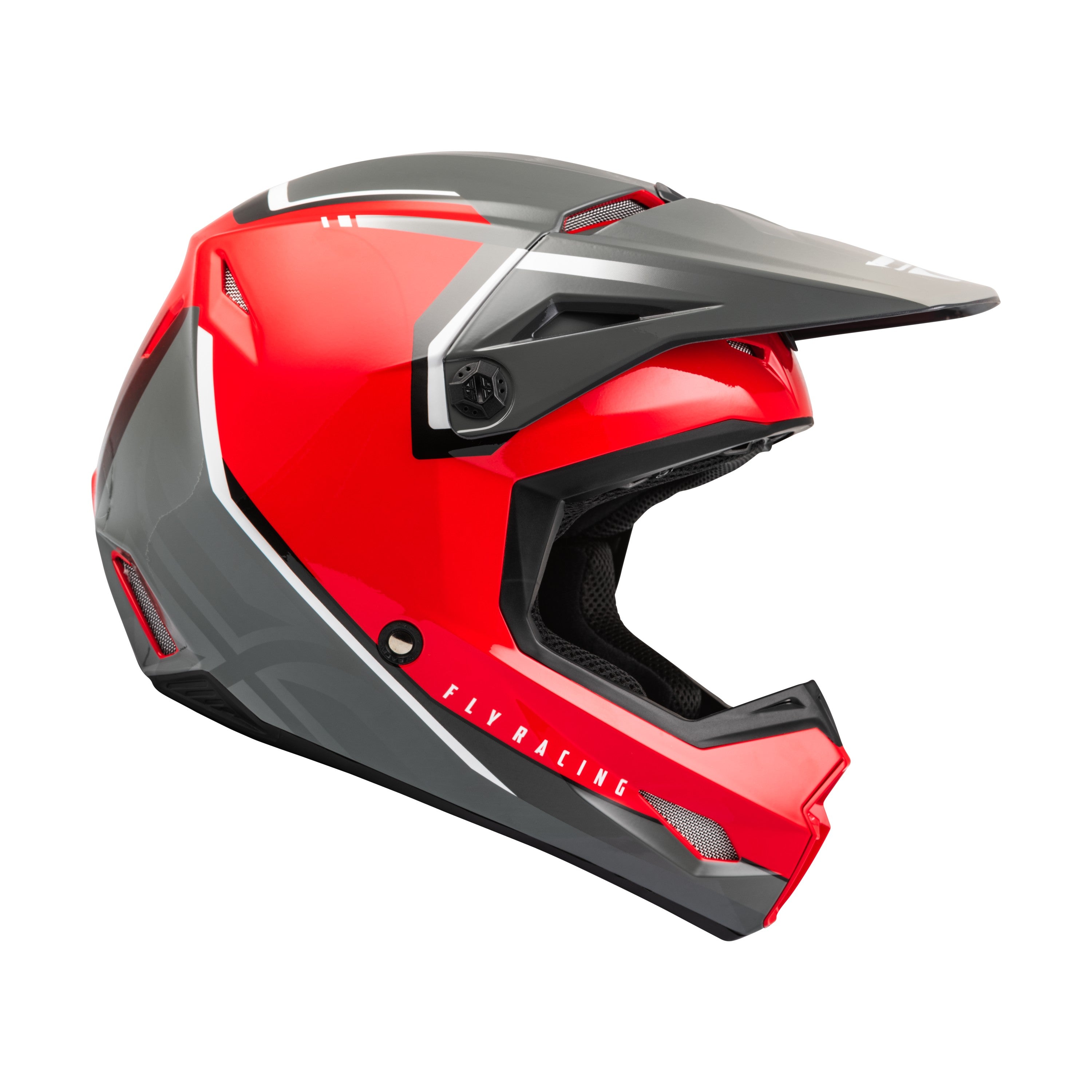 YOUTH KINETIC VISION HELMET RED/GREY YM - 73-8653YM-3