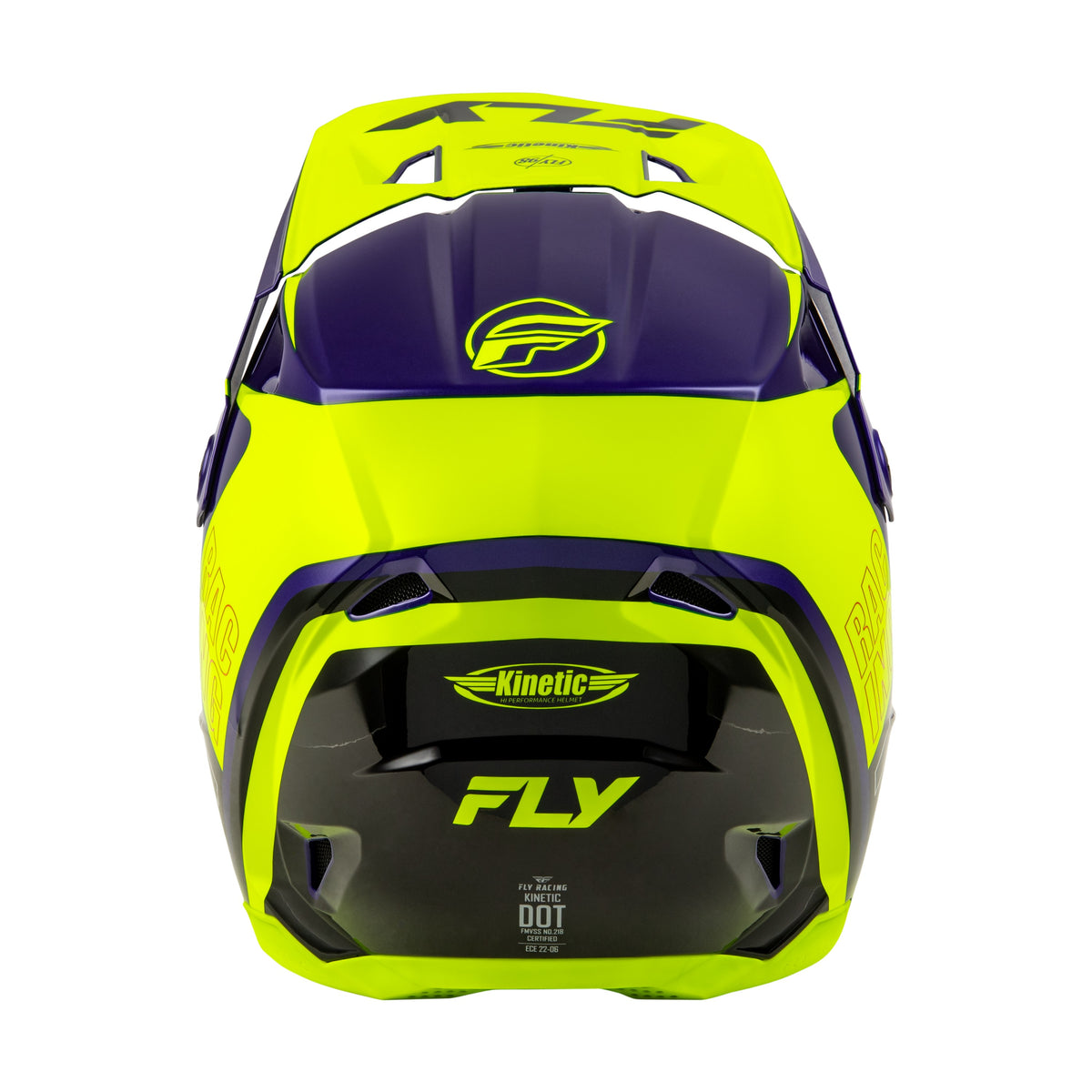 KINETIC RALLY HELMET HI-VIS/BLUE/BLACK SM - 73-8661S-1