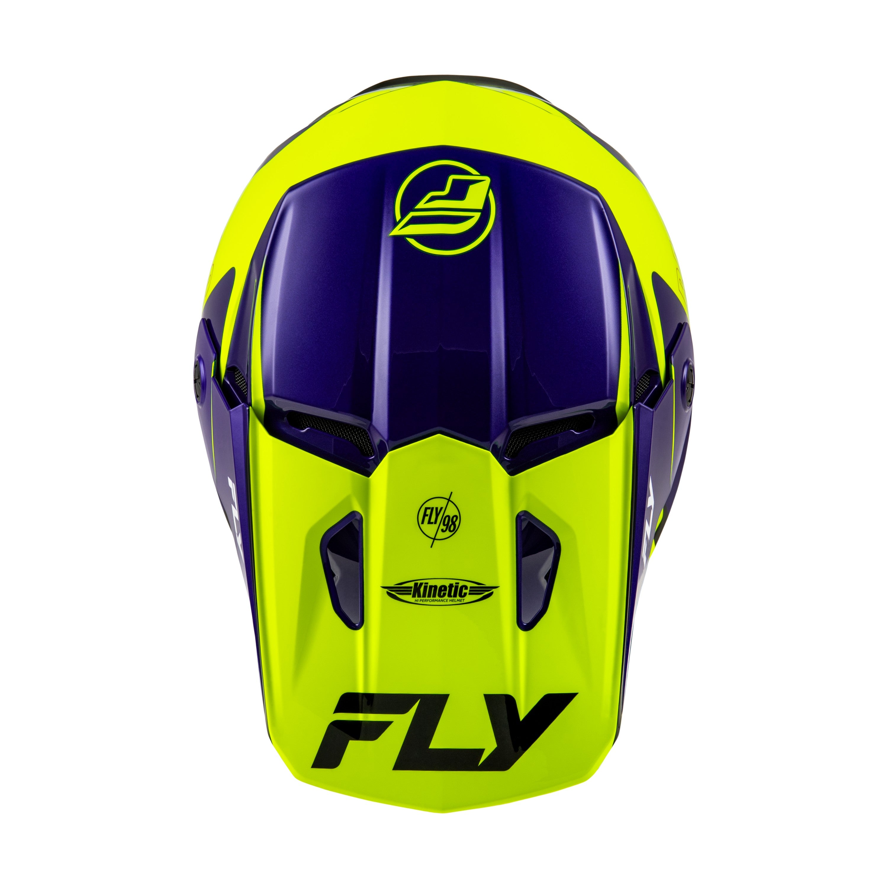 KINETIC RALLY HELMET HI-VIS/BLUE/BLACK SM - 73-8661S-2