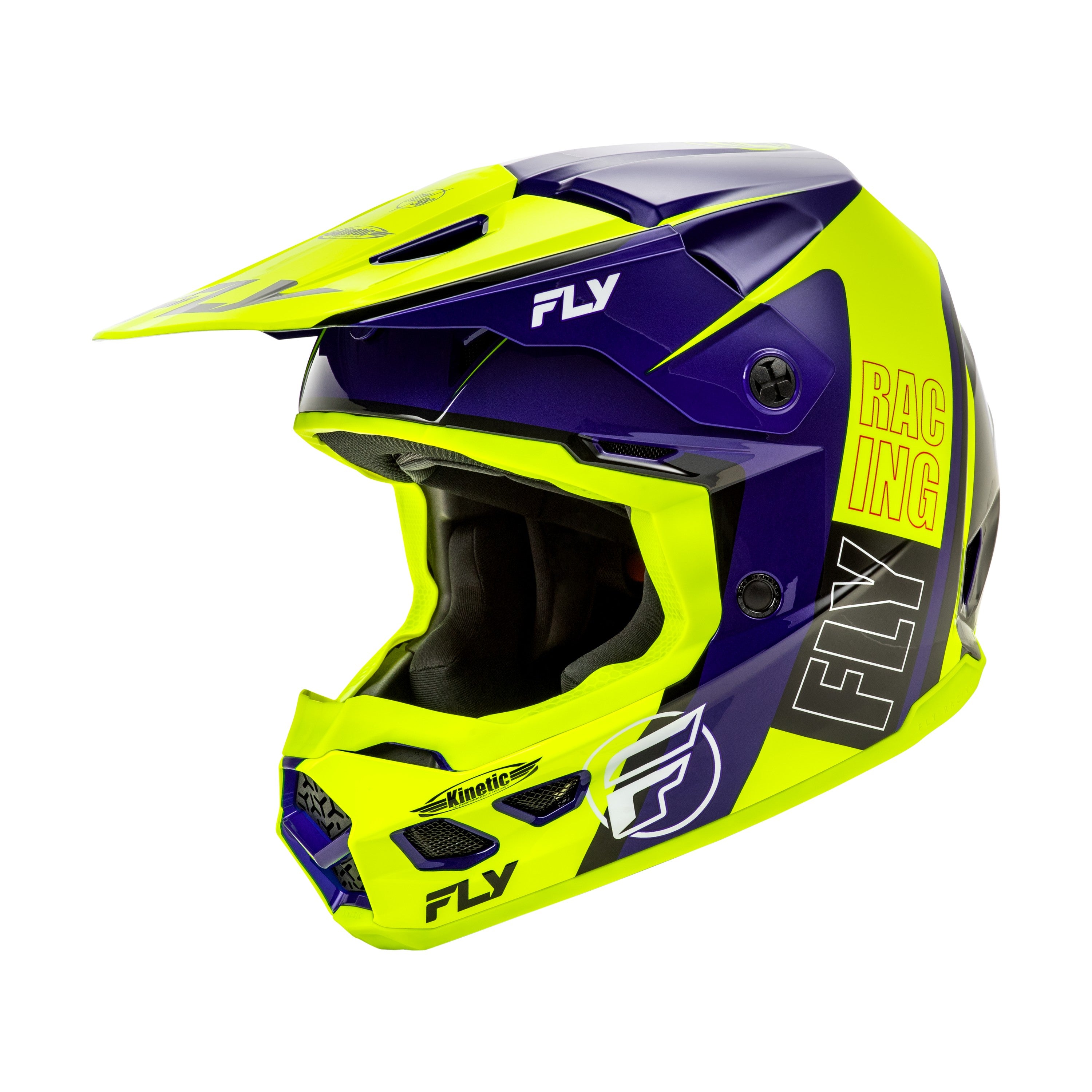 KINETIC RALLY HELMET HI-VIS/BLUE/BLACK XL - 73-8661X