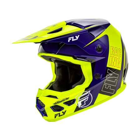 KINETIC RALLY HELMET HI-VIS/BLUE/BLACK XS - 73-8661XS