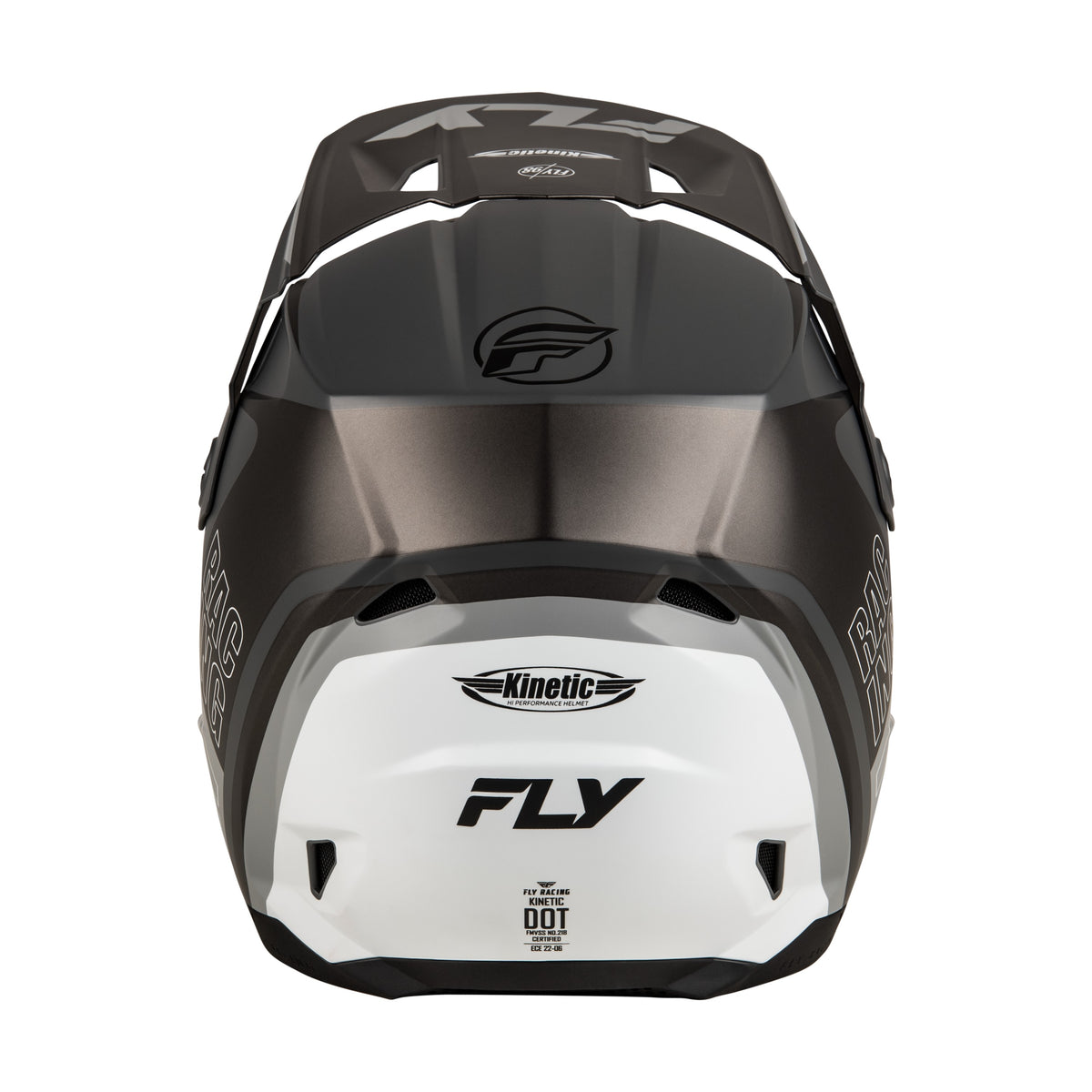 KINETIC RALLY HELMET MATTE GREY/BLACK/WHITE SM - 73-8662S-1