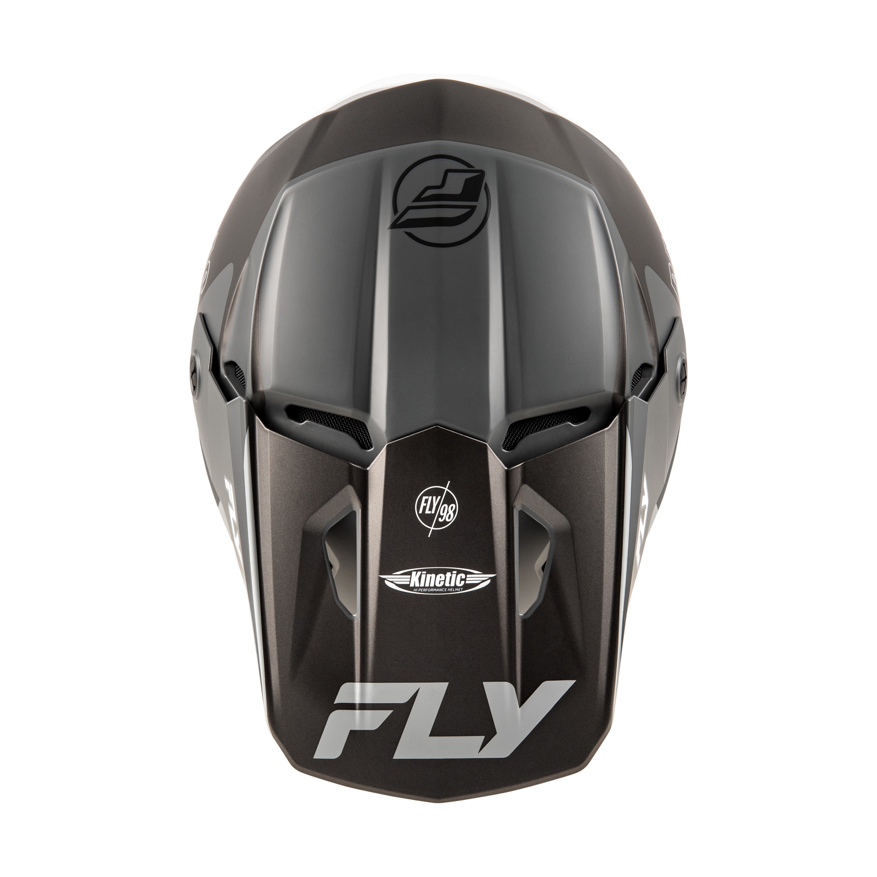 KINETIC RALLY HELMET MATTE GREY/BLACK/WHITE SM - 73-8662S-2