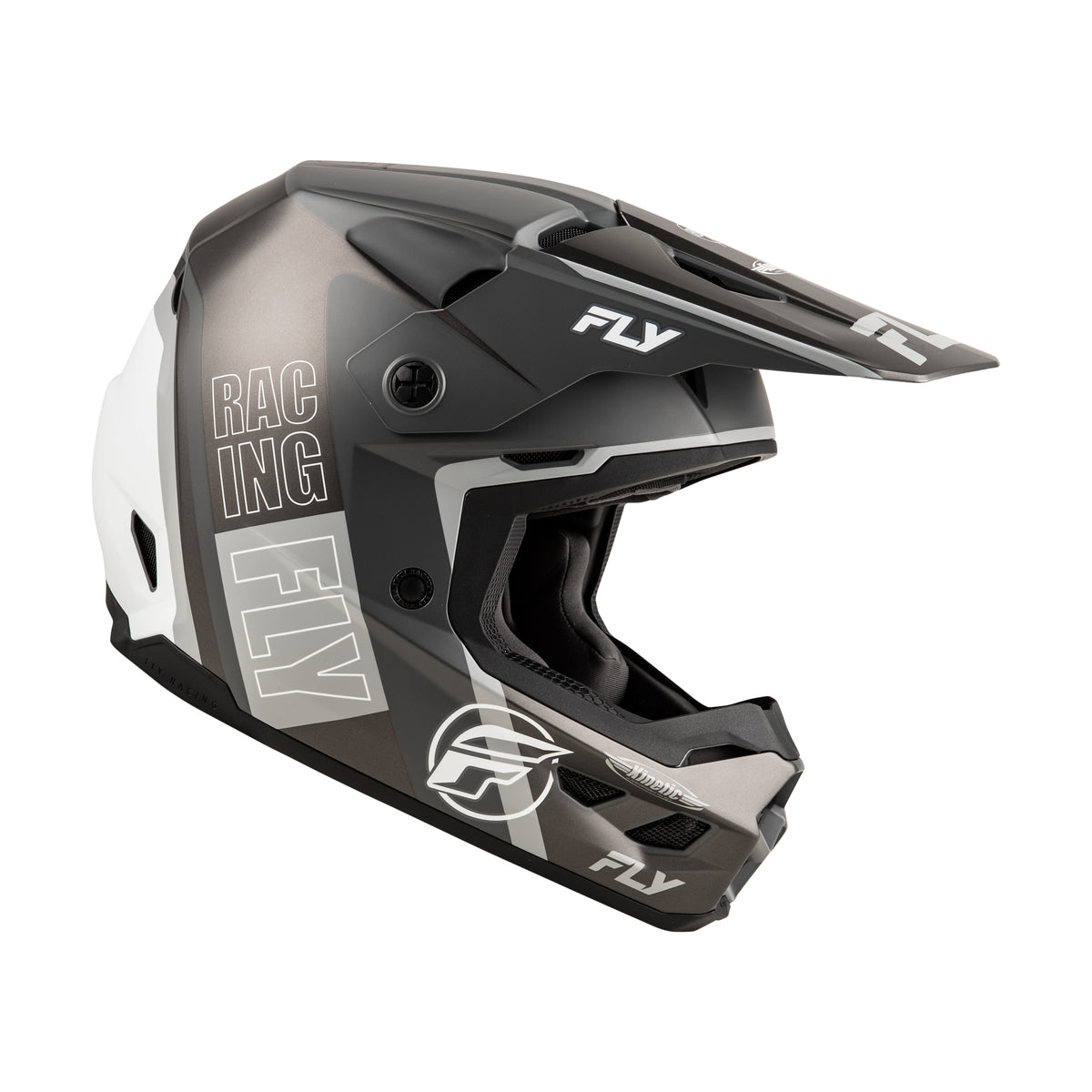 KINETIC RALLY HELMET MATTE GREY/BLACK/WHITE SM - 73-8662S-3