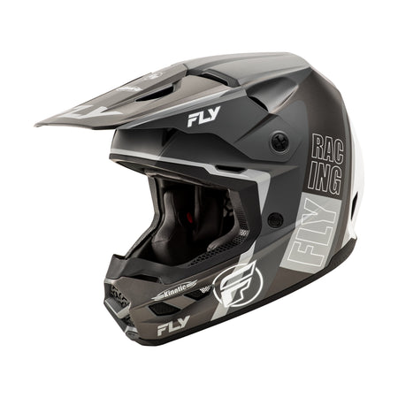 KINETIC RALLY HELMET MATTE GREY/BLACK/WHITE SM - 73-8662S