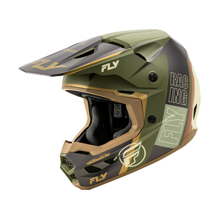 KINETIC RALLY HELMET MATT MOSS GRY/KHAKI/OFF-WHT 2X - 73-86632X