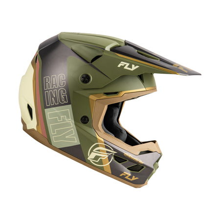 KINETIC RALLY HELMET MATT MOSS GRY/KHAKI/OFF-WHT SM - 73-8663S-3