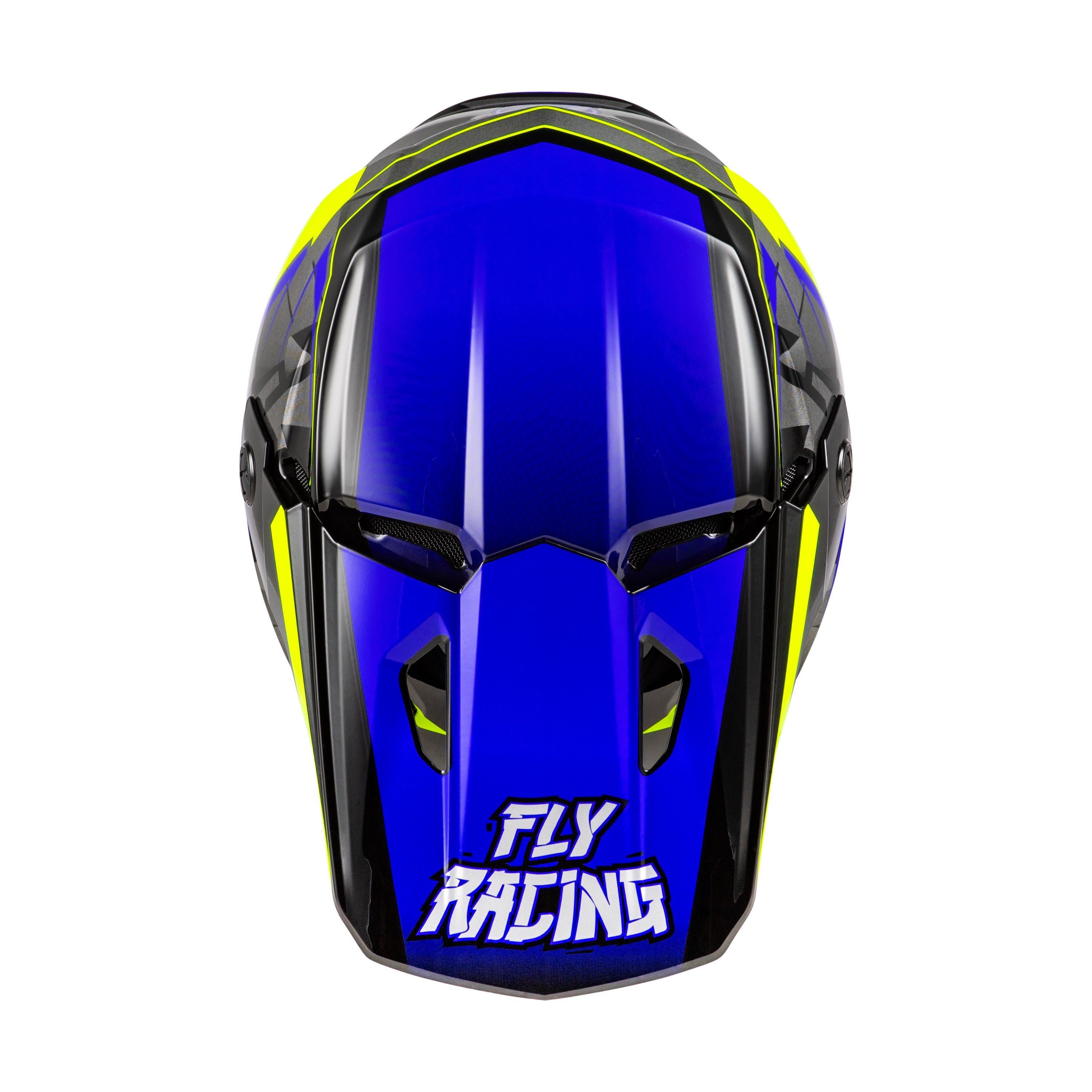 YOUTH KINETIC SCORCHED HELMET BLUE/GREY/HI-VIS YS - 73-8665YS-2