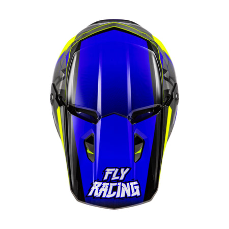 YOUTH KINETIC SCORCHED HELMET BLUE/GREY/HI-VIS YS - 73-8665YS-2