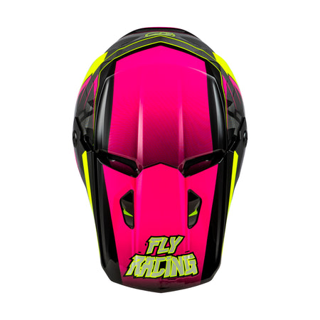 YOUTH KINETIC SCORCHED HELMET NEON PINK/HI-VIS/BLACK YL - 73-8666YL-2