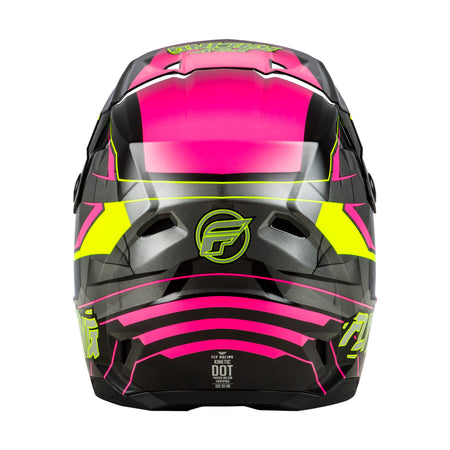 YOUTH KINETIC SCORCHED HELMET NEON PINK/HI-VIS/BLACK YS - 73-8666YS-1