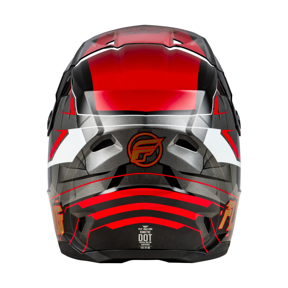 YOUTH KINETIC SCORCHED HELMET RED/BLACK/WHITE YM - 73-8667YM-1