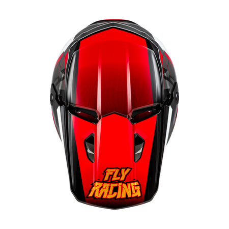 YOUTH KINETIC SCORCHED HELMET RED/BLACK/WHITE YS - 73-8667YS-2