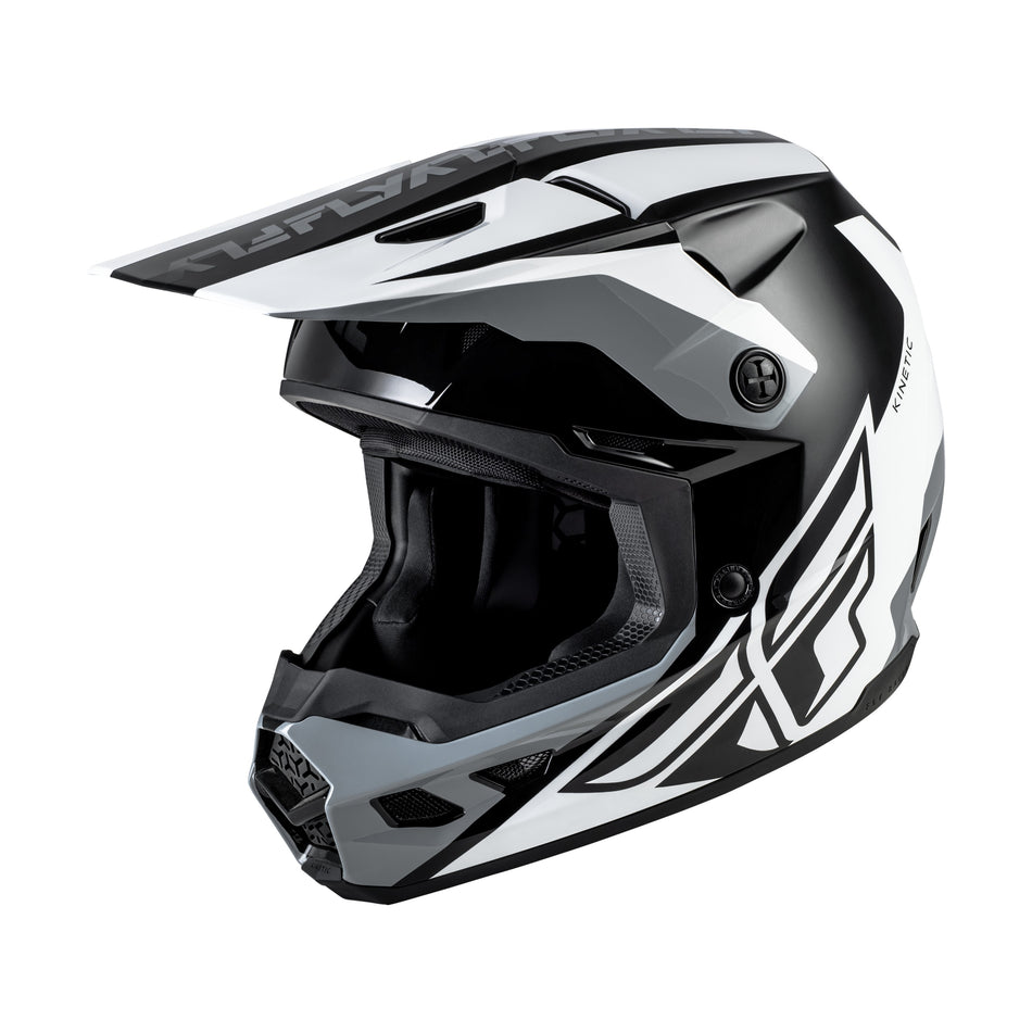 KINETIC CREST HELMET BLACK/WHITE/GREY SM - 73-8674S