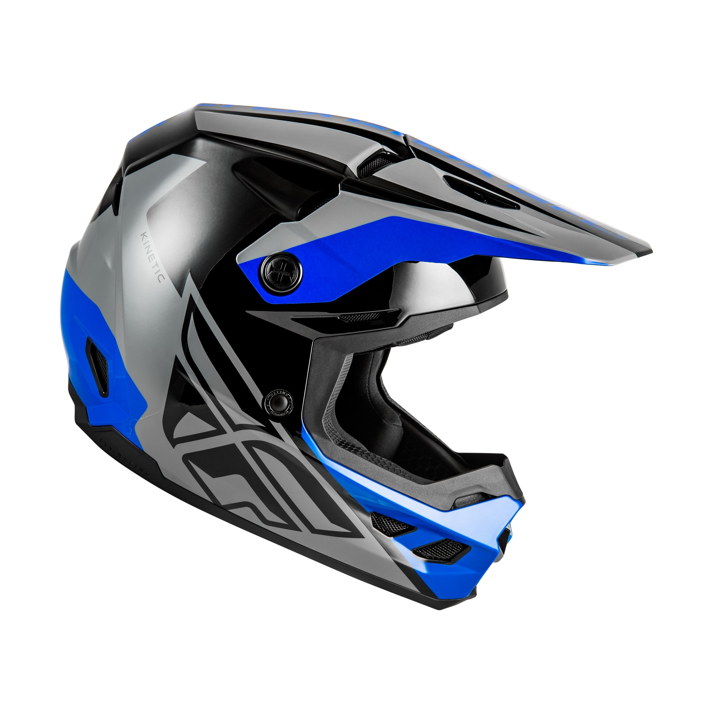 KINETIC CREST HELMET GREY/BLACK/BLUE MD - 73-8676M-3