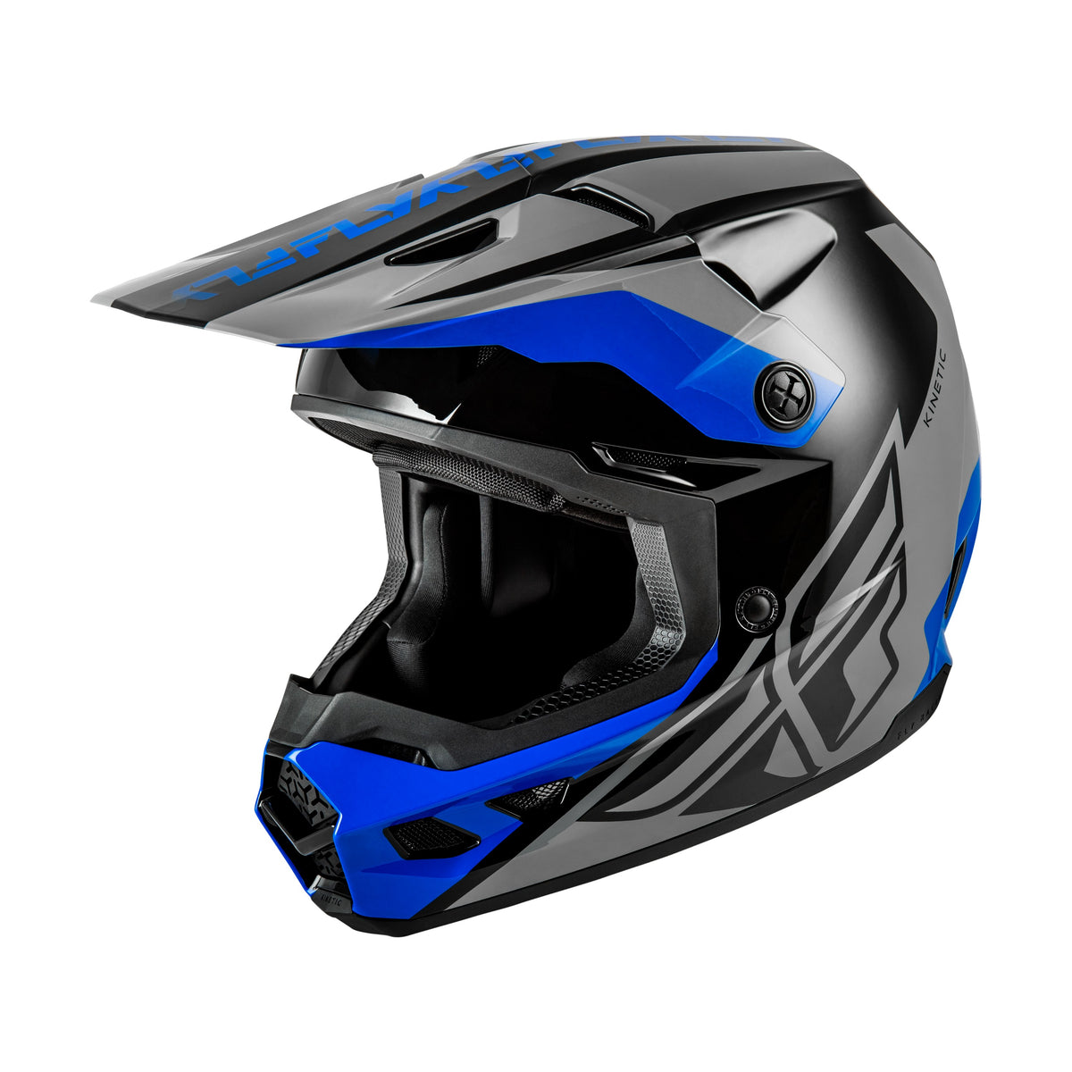 KINETIC CREST HELMET GREY/BLACK/BLUE MD - 73-8676M