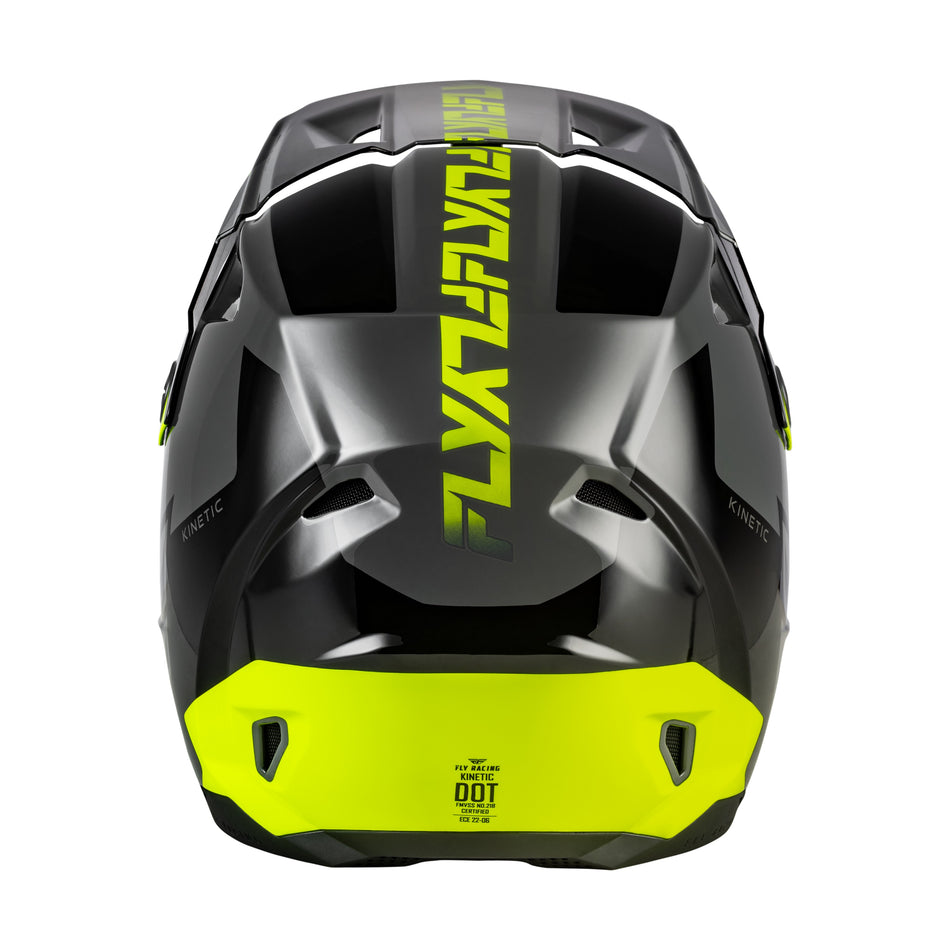 KINETIC CREST HELMET GREY/BLACK/HI-VIS SM - 73-8677S-1