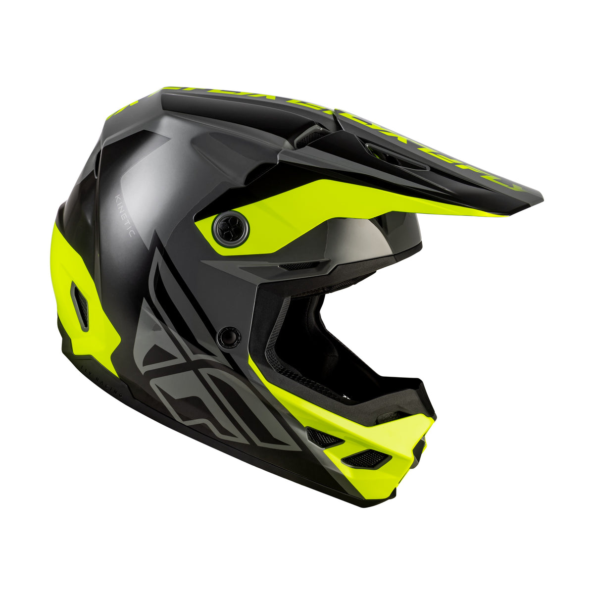 KINETIC CREST HELMET GREY/BLACK/HI-VIS SM - 73-8677S-3