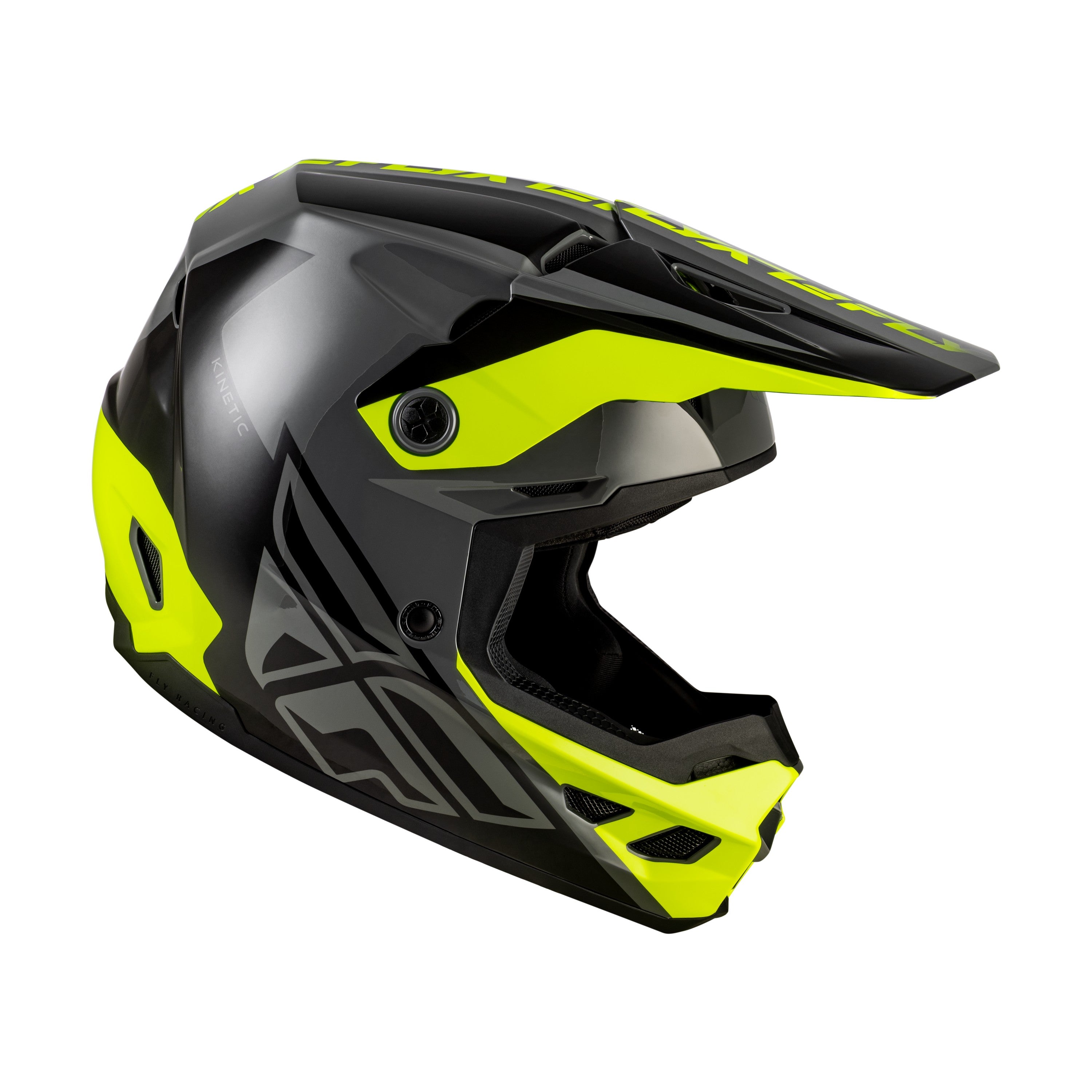 KINETIC CREST HELMET GREY/BLACK/HI-VIS SM - 73-8677S-3